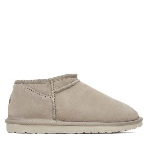 Śniegowce EMU Australia. Szare buty zimowe EMU Australia, bez obcasa, bez zapięcia. Za 599,99 zł.
