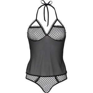 Top + stringi (2 części) bonprix czarny. Komplety bielizny marki bonprix. Za 34,99 zł.