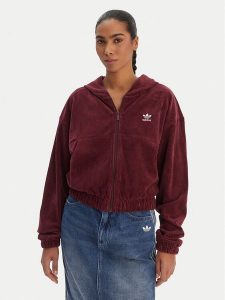 Adidas Bluza Essentials Chenile KE1119 Bordowy Loose Fit. Czerwone bluzy ADIDAS, l, bez wzorów, z bawełny, bez kaptura. Za 299,99 zł.