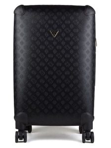 Guess Walizka w kolorze czarnym - 39 x 64 x 28 cm rozmiar: onesize. Czarne walizki Guess, z aplikacjami, z materiału. Za 704,47 zł.