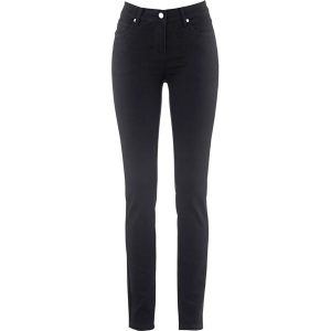 Dżinsy Slim Fit, mid waist, super stretch. Niebieskie jeansy bonprix, bez wzorów, z jeansu. Za 119,99 zł.