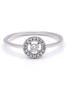 Maison héritage PARIS Złoty pierścionek "Espace Infini" z diamentami rozmiar: 54. Szare pierścionki Maison héritage PARIS, z diamentem, złote. Za 1 261,99 zł.