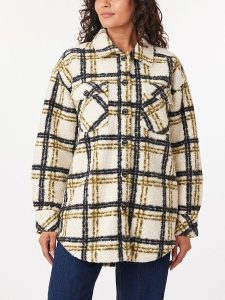 Scotch & Soda Kurtka koszulowa w kolorze kremowo-czarno-oliwkowym rozmiar: M. Brązowe kurtki Scotch & Soda, m, bez wzorów, bez kaptura. Za 162,49 zł.