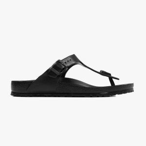 Japonki unisex Birkenstock Gizeh EVA (128201). Czarne klapki Birkenstock, bez wzorów, bez obcasa. Za 179,99 zł.