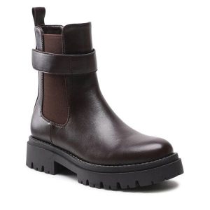 Botki Jenny Fairy. Brązowe botki Jenny Fairy, bez wzorów, bez obcasa, na płaskiej podeszwie, bez zapięcia. Za 84,99 zł.