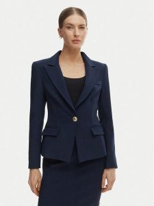 Rinascimento Marynarka CFC0128649003 Granatowy Slim Fit. Niebieskie marynarki i żakiety Rinascimento, xs, bez wzorów, z syntetyku. Za 572,99 zł.