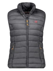 Geographical Norway Kamizelka pikowana "Vatikolor" w kolorze antracytowym rozmiar: XXL. Czarne kamizelki Geographical Norway, xxl, bez wzorów, bez kołnierzyka, bez ramiączek, bez kaptura. Za 118,01 zł.