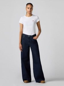 Levi's Dżinsy - Wide leg - w kolorze granatowym rozmiar: W26/L31. Niebieskie jeansy Levi's®, bez wzorów, z bawełny. Za 203,93 zł.