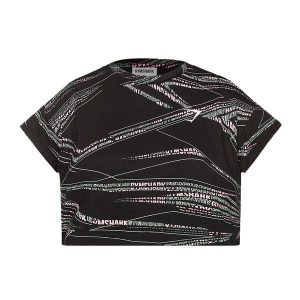 Top treningowy damski Gymshark Zone Graphic Crop. Czarne topy Gymshark, xl, bez wzorów, sportowe, bez kołnierzyka, bez ramiączek. Za 62,99 zł.