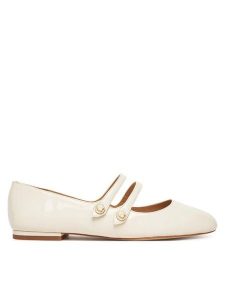 Coach Baleriny Winley Mary Jane CX042 Biały. Białe balerinki Coach, bez wzorów, ze skóry, bez obcasa, bez zapięcia. Za 469,99 zł.