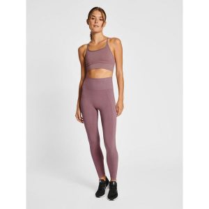 Legginsy damskie Hummel Tif. Fioletowe legginsy Hummel, bez wzorów. Za 128,00 zł.