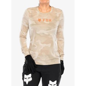 Bluza rowerowa damska Fox Ranger Tru Dri LS Jersey. Brązowe bluzy FOX, bez wzorów, z jersey, bez kaptura. Za 235,99 zł.