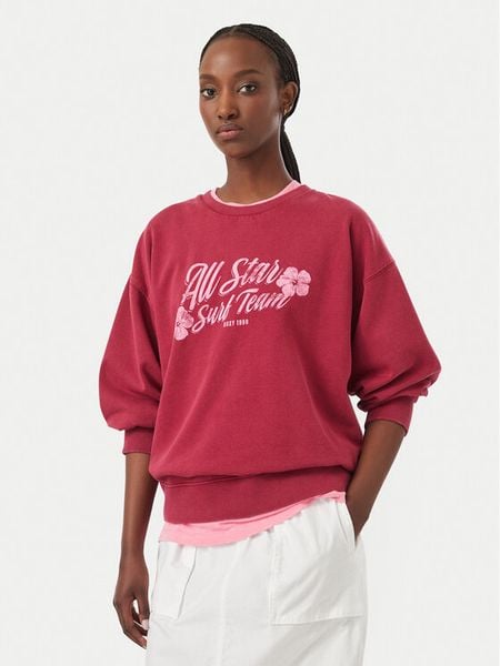 Roxy Bluza Lineup ERJFT05112 Bordowy Regular Fit. Czerwone bluzy Roxy, m, bez wzorów, z bawełny, bez kaptura. Za 249,99 zł.