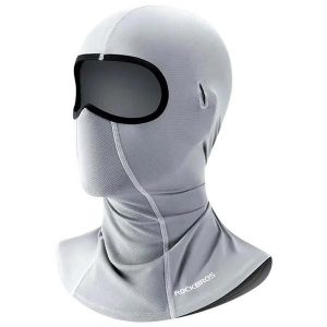 Wielofunkcyjny komin z jedwabiu chłodzącego ROCKBROS LF70878. Szare szaliki ROCKBROS, na lato, bez wzorów, z materiału. Za 62,00 zł.