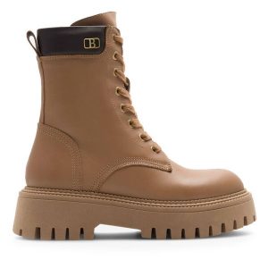 Trapery Badura. Brązowe buty zimowe Badura, bez obcasa, bez zapięcia. Za 429,99 zł.