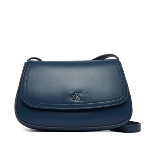 Torebka Calvin Klein. Niebieskie listonoszki Calvin Klein, bez wzorów, bez dodatków. Za 409,99 zł.