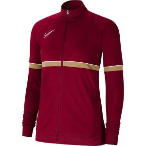 Bluza sportowa damska Nike Dri-FIT Academy 21. Czerwone bluzy Nike, bez wzorów, bez kaptura. Za 100,20 zł.