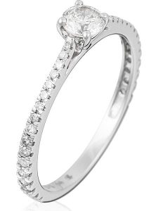 Maison héritage PARIS Złoty pierścionek "Solitaire Royal" z diamentami rozmiar: 57. Szare pierścionki Maison héritage PARIS, z diamentem, złote. Za 2 340,99 zł.