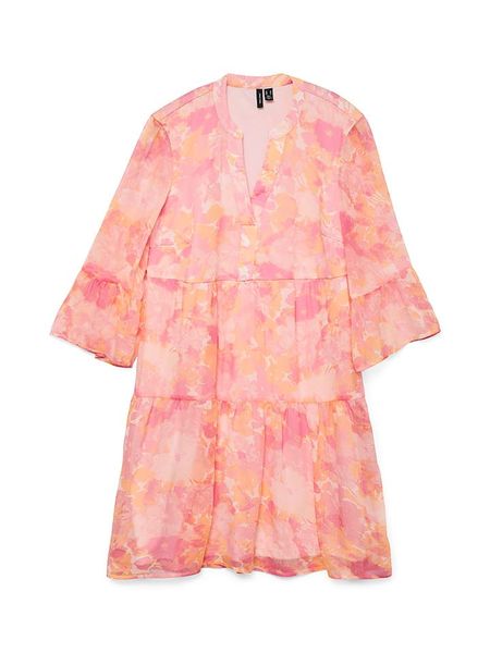 Vero Moda Sukienka w kolorze jasnoróżowo-pomarańczowym rozmiar: L. Pomarańczowe sukienki Vero Moda, l, bez wzorów, z materiału, bez kołnierzyka, bez ramiączek, mini. Za 65,69 zł.