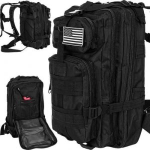 Plecak Survival Tactical 26 litrów Outdoor Military Czarny. Czarne plecaki TRIZAND. Za 59,90 zł.