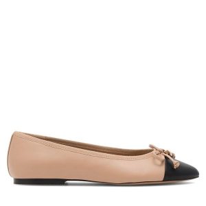 Baleriny Nine West. Brązowe balerinki Nine West, bez wzorów, bez obcasa, bez zapięcia. Za 199,99 zł.