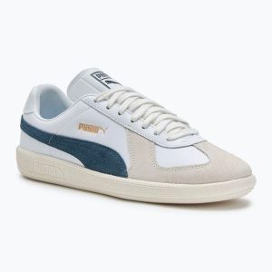 Buty PUMA Army Trainer pumawarm night. Białe buty sportowe Puma, bez wzorów, bez zapięcia. Za 209,99 zł.