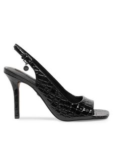 Nine West Sandały FF-1065 Czarny. Czarne sandały Nine West, bez wzorów, z syntetyku, bez obcasa, na szpilce, bez zapięcia. Za 239,99 zł.