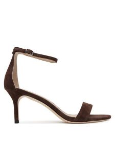 LAUREN RALPH LAUREN Sandały 802959175011 Brązowy. Brązowe sandały Lauren Ralph Lauren, bez wzorów, ze skóry, bez obcasa, na szpilce, bez zapięcia. Za 499,99 zł.