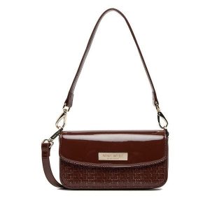 Torebka Nine West. Brązowe torebki klasyczne Nine West, bez wzorów, bez dodatków. Za 169,99 zł.