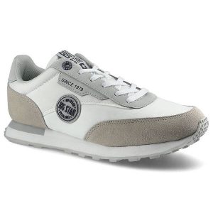 Białe Sneakersy Big Star Damskie Skórzane Półbuty. Szare półbuty Big Star, bez wzorów, z jeansu, bez obcasa, bez zapięcia. Za 169,00 zł.