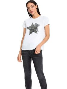 Heine Koszulka w kolorze białym rozmiar: 50. Białe bluzki Heine, bez wzorów, bez kołnierzyka, bez ramiączek. Za 43,68 zł.