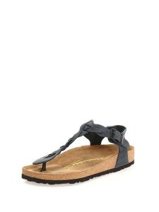 Comfortfusse Skórzane sandały w kolorze granatowym rozmiar: 41. Niebieskie sandały Comfortfüße, bez wzorów, z otwartym noskiem, bez obcasa, bez zapięcia. Za 217,99 zł.