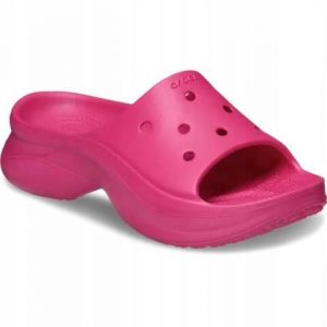 Klapki Dla Dorosłych Crocs Bae Slide. Żółte klapki Crocs, bez wzorów, z materiału, bez obcasa. Za 191,99 zł.
