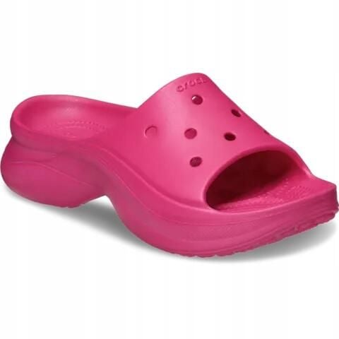 Klapki Dla Dorosłych Crocs Bae Slide. Żółte klapki Crocs, bez wzorów, z materiału, bez obcasa. Za 191,99 zł.