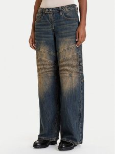 Guess Jeansy W5BA2J D4XYG Granatowy Regular Fit. Niebieskie jeansy Guess, z aplikacjami, z bawełny. Za 559,99 zł.
