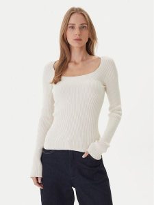 Kontatto Sweter 3M0830C Écru Slim Fit. Swetry klasyczne Kontatto, m, z syntetyku, bez kołnierzyka. Za 269,99 zł.