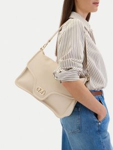 MEXX Torebka EO-MEXX-B-001-09 Beżowy. Brązowe torebki klasyczne Mexx, bez wzorów, z materiału, bez dodatków. Za 269,99 zł.