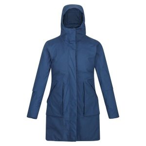 Damska kurtka wodoodporna Regatta Yewbank II. Niebieskie kurtki Regatta, uniwersalny, bez wzorów, z syntetyku, z kapturem. Za 449,99 zł.