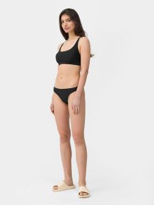 4F Dół od bikini z materiałów z recyklingu damski XL. Niebieskie bikini 4f, bez wzorów, z materiału. W wyprzedaży za 14,99 zł.