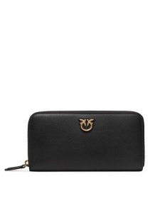 PINKO Portfel Ryder Zip Around PE 23 PCPL 100250 A0F1 Czarny. Czarne portfele Pinko, bez wzorów, ze skóry. Za 473,99 zł.