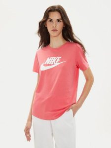 Nike T-Shirt DX7906 Różowy Regular Fit. Czerwone t-shirty Nike, s, bez wzorów, z bawełny, bez kołnierzyka, bez ramiączek. Za 129,99 zł.