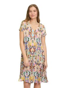Vera Mont Sukienka w kolorze błękitno-żółtym rozmiar: 40. Niebieskie sukienki Vera Mont, bez wzorów, bez kołnierzyka, bez ramiączek, mini. Za 173,99 zł.