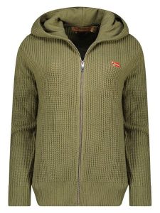 Geographical Norway Kardigan w kolorze khaki rozmiar: XL. Brązowe kardigany Geographical Norway, ze splotem. Za 92,21 zł.