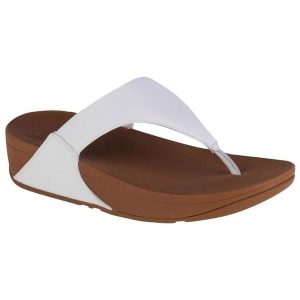 Japonki FitFlop Lulu I88-024 białe. Białe klapki bez wzorów, z gumy, bez obcasa. Za 456,73 zł.
