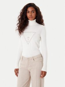 Guess Golf W5BR39 Z2NQ2 Biały Regular Fit. Białe golfy Guess, z aplikacjami, z wiskozy. Za 241,50 zł.