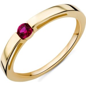 Revoni Złoty pierścionek z rubinem rozmiar: 60. Żółte pierścionki Revoni, z rubinem, złote. Za 991,99 zł.