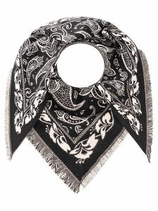 Zwillingsherz Chusta trójkątna "Paisley" w kolorze czarnym - 170 x 95 cm rozmiar: onesize. Czarne apaszki i chusty Zwillingsherz, bez wzorów, z materiału. Za 111,45 zł.