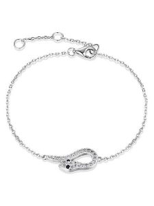 DI GIORGIO Srebrna bransoletka z elementem ozdobnym rozmiar: onesize. Szare bransoletki DI GIORGIO, z cyrkonią, srebrne. Za 108,99 zł.