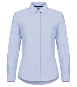 Clique koszula Oxford damska długi rękaw 100% bawełna - royal blue. Niebieskie koszule CLIQUE, l, bez wzorów, z bawełny, bez kołnierzyka, bez ramiączek. Za 229,15 zł.