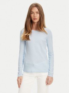 United Colors Of Benetton Bluzka 3GA2E16F9 Błękitny Regular Fit. Niebieskie bluzki United Colors of Benetton, l, bez wzorów, z bawełny, bez kołnierzyka, bez ramiączek. Za 79,99 zł.